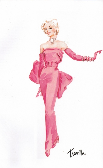 Travilla’s Costume Design for Marilyn Monroe from the movie “Gentlemen Prefer Blondes”.