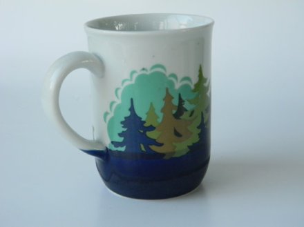 OTAGIRI Ceramic Mug Hand-painted Trees by keysNparrots 