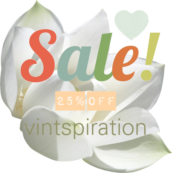 25% off everyhting in the Vintspiration shop from June 14th - 19th only!