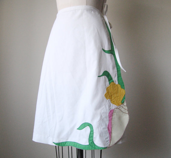 Vintage Cotton Wrap Skirt - Size: S/M by OUTLYING 