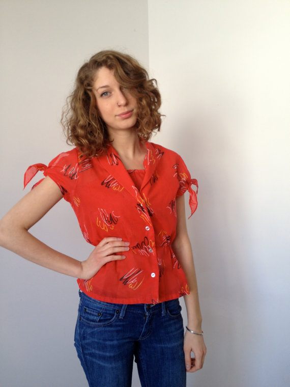 vintage 70s pinup two piece sun top s by vintspiration