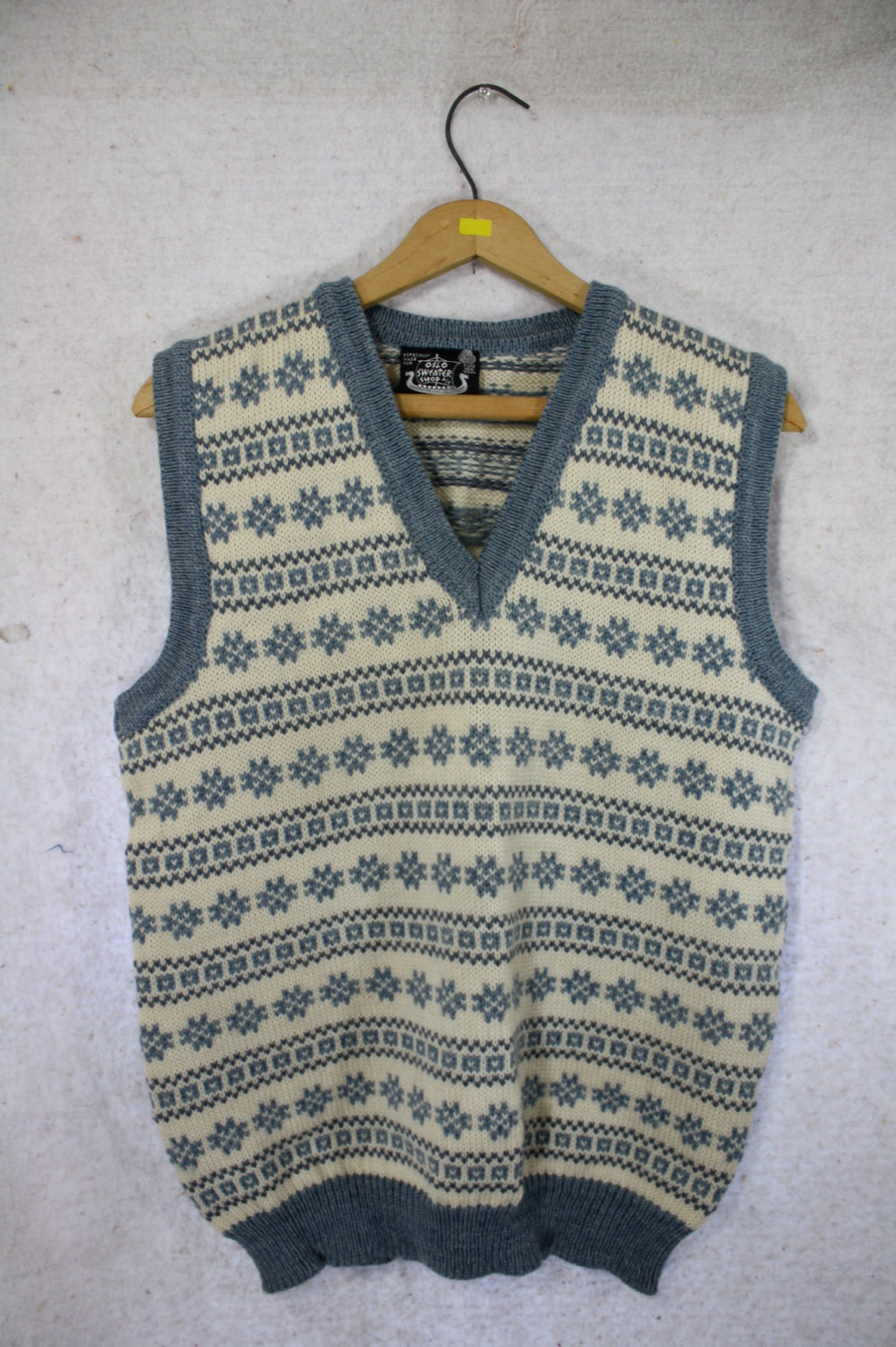 1970's vintage Dale of Norway Nordic blue wool vest s/m by WindingRoadVintage